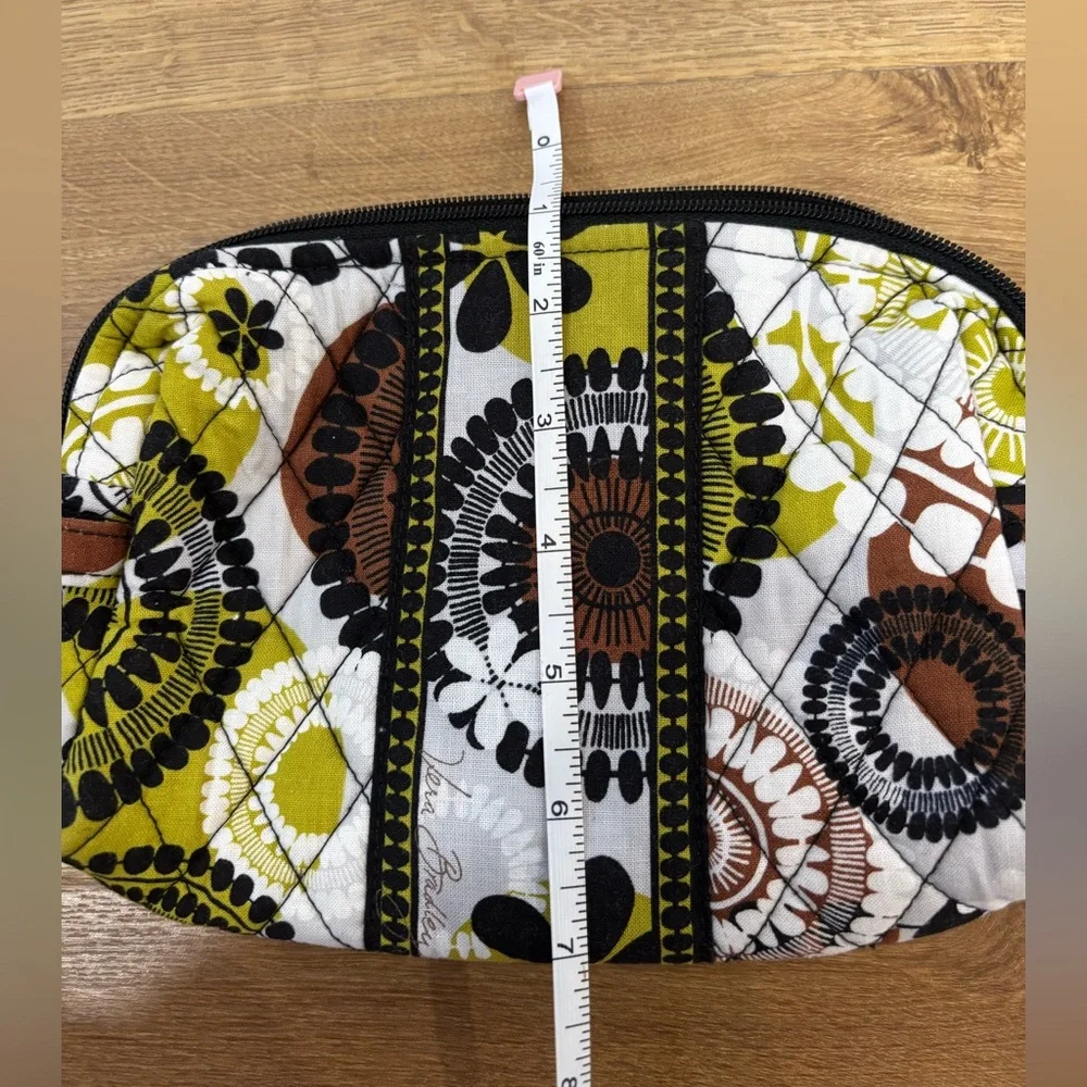 Vera Bradley Cocoa Moss Quilted Fabric Cosmetic Pouch